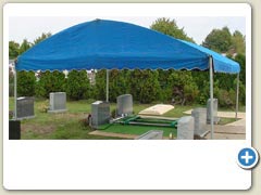 C**Use of cemetery canopy for any concrete outer burial container can be added for: (restrictions apply)