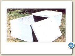 Concrete Gravebox - Two piece concrete cover with no lining or gasket